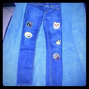 Embellished toddler jeans dark wash